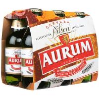 Cerveza AURUM, pack botellín 6x25 cl