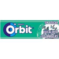 Chicle de eucalipto en gragea Lc ORBIT, paquete 14 g