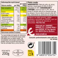 Paleta curada EROSKI basic, sobre 200 g