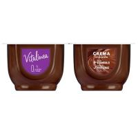 Postre lácteo crema de chocolate 0% VITALÍNEA, pack 4x125 g