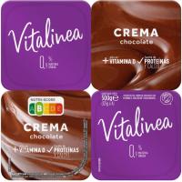 Postres làcties crema de xocolata 0% VITALINEA, pack 4x125 g