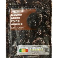 Ciruela pasa sin hueso EROSKI, bolsa 250 g