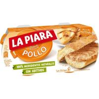 Paté de pollastre natural LA PIARA, pack 2x75 g