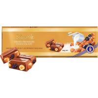 Xocolata amb llet-avellana-passes LINDT Or, tauleta 300 g