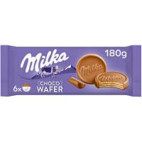 Galleta de chocolate con leche MILKA CHOCOWAFER, caja 180 g