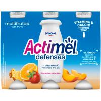 Yogur para beber multifrutas ACTIMEL, pack 6x100 ml