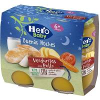 Potet de pollastre-verdures HERO Bona nit, pack 2x190 g