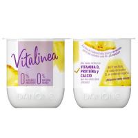 Yogur desnatado de piña DANONE Vitalínea, pack 4x120 g