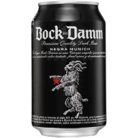 Cerveza negra BOCK DAMM , lata 33 cl