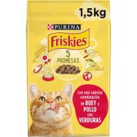 Alimento de buey-pollo-ternera gato adulto FRISKIES, saco 1,5 kg