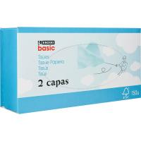 Mocador facial 2 capes EROSKI basic, caixa 150 u