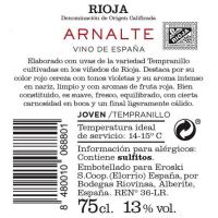 Vi negre Jove Rioja ARNALTE, ampolla 75 cl