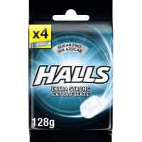 Caramel extrafort sense sucre HALLS, pack 4x32 g