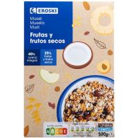 Musli de fruites-fruita seca EROSKI, caixa 500 g