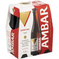 Cervesa especial AMBAR, pack 6x25 cl