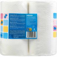 Papel de cocina compacto doble rollo EROSKI, paquete 4=8 rollos