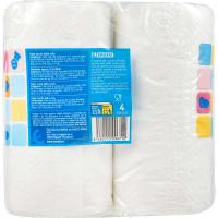 Papel de cocina compacto doble rollo EROSKI, paquete 4=8 rollos