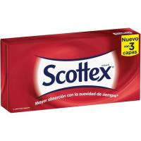 Faciales 3 capas SCOTTEX, caja 70 uds