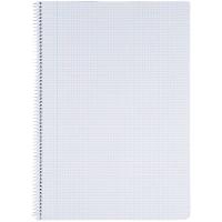 Cuaderno espiral folio tapa plástico con cuadro de 4x4 EROSKI, 80 hojas 60g