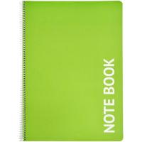 Cuaderno espiral folio tapa plástico con cuadro de 4x4 EROSKI, 80 hojas 60g