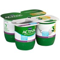 Activia 0% natural DANONE, pack 4x120 g