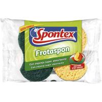 Fregall de fibra verda Frotaspón lluentor SPONTEX, pack 2 u