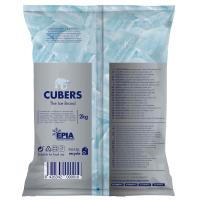 Cubitos de hielo macizo, bolsa 2 kg