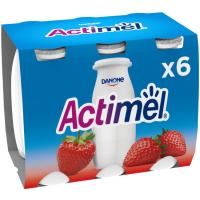 Iogurt per a beure sabor maduixa ACTIMEL, pack 6x100 ml