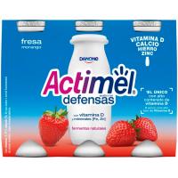 Yogur para beber de fresa ACTIMEL, pack 6x100 ml