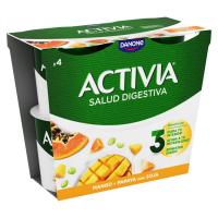 Activia amb mango-papaia-soia DANONE, pack 4x120 g