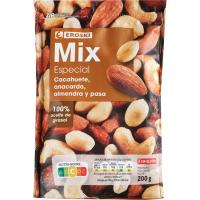 Mix de frutos secos especial EROSKI, bolsa 200 g