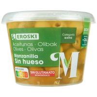 Olives camamilla sense os EROSKI, flascó 250 g