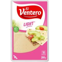 Formatge tendre light EL VENTERO, rodanxes, safata 200 g