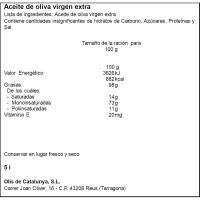 Aceite de oliva virgen extra arbequina UNIO, garrafa 5 litros Aceite de oliva virgen extra arbequina UNIO, garrafa 5 litros