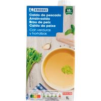 Brou de peix EROSKI, brik 1 litre