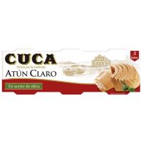 Atún claro en aceite de oliva CUCA, pack 3x65 g