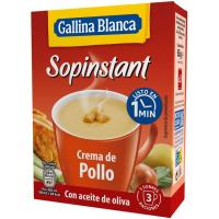 Sopinstant crema de pollo-picatostes GALLINA BLANCA, caja 63 g