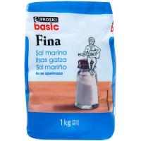 Sal marina fina EROSKI BASIC, paquet 1 kg