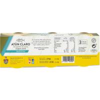 Atún claro en aceite bajo en sal ALBO, pack 3x92 g