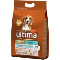 Alimento light para perro mediano-maxi ULTIMA, saco 3 kg