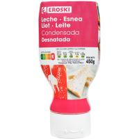 Leche condensada desnatada EROSKI, dosificador 450 g