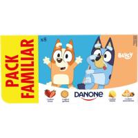 Yogur sabor de fresa-limón-galleta DANONE, pack 8x120 g
