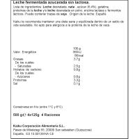 Iogurt natural ensucrat sense lactosa KAIKU, pack 4x125 g