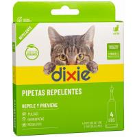 Pipetas repelentes con aceites para gato DIXIE, pack 4 uds