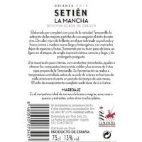 Vi negre Criança La Manxa SETIEN, ampolla 75 cl