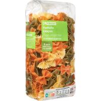 Farfalle amb vegetals EROSKI, paquet 500 g