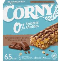 Barritas de chocolate con leche 0% CORNY, 6 uds, caja 120 g