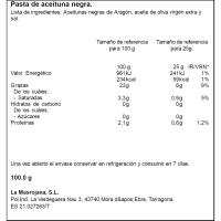 Paté de oliva negra MASROJANA, tarro 100 g