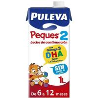 Leche líquida de continuación PULEVA Peques 2 , brik 1 litro