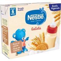 Papilla líquida con galleta NESTLÉ, pack 2x250 ml